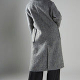 Glamorous Grey Collared Midi Coat