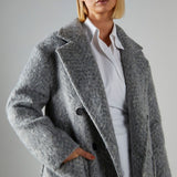 Glamorous Grey Collared Midi Coat