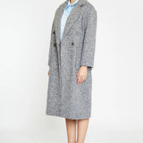 Glamorous Grey Marl Lapel Collar Midi-Coat
