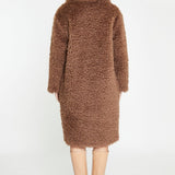 Glamorous Walnut Faux-Fur Midi-Coat