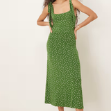 Nobody's Child Green Polka Dot Adrian Midi Dress