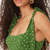 Nobody's Child Green Polka Dot Adrian Midi Dress