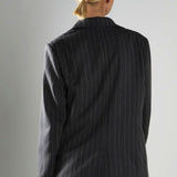 Glamorous Grey Pinstripe Double Breasted Blazer