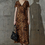 Glamorous Leopard V-Neck Midi Dress