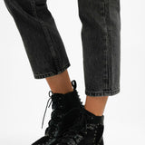 Lamoda Chunky Creeper Boots With Pink Hearts