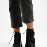 Lamoda Chunky Creeper Boots With Pink Hearts