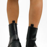 Topshop Khloe Lace Up Boot In Black