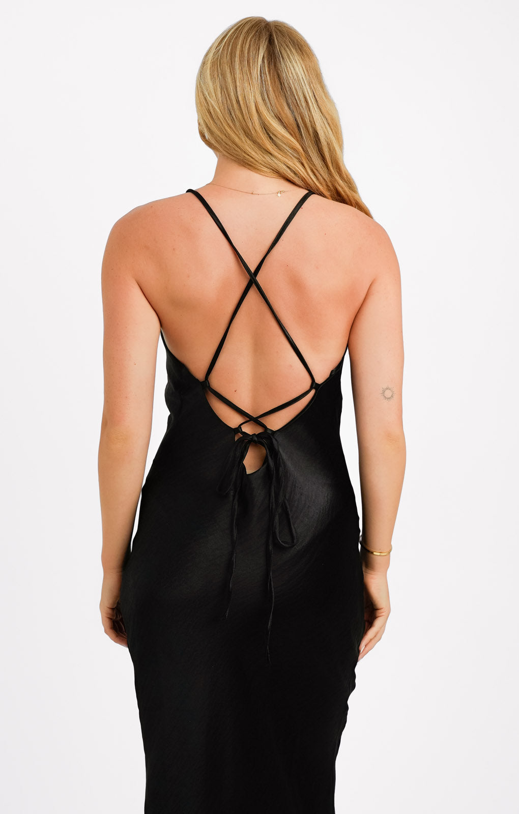ASOS DESIGN Cami Maxi Slip Dress In High Shine Satin With Lace Up Back ASOS DESIGN Cami Maxi Slip Dress In High Shine Satin With Lace Up Back