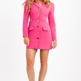 Miss Selfridge Cut Out Tailored Dress In Pink