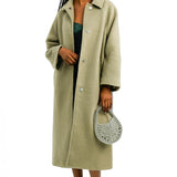 ASOS DESIGN Oversized Boyfriend Coat In Mushroom