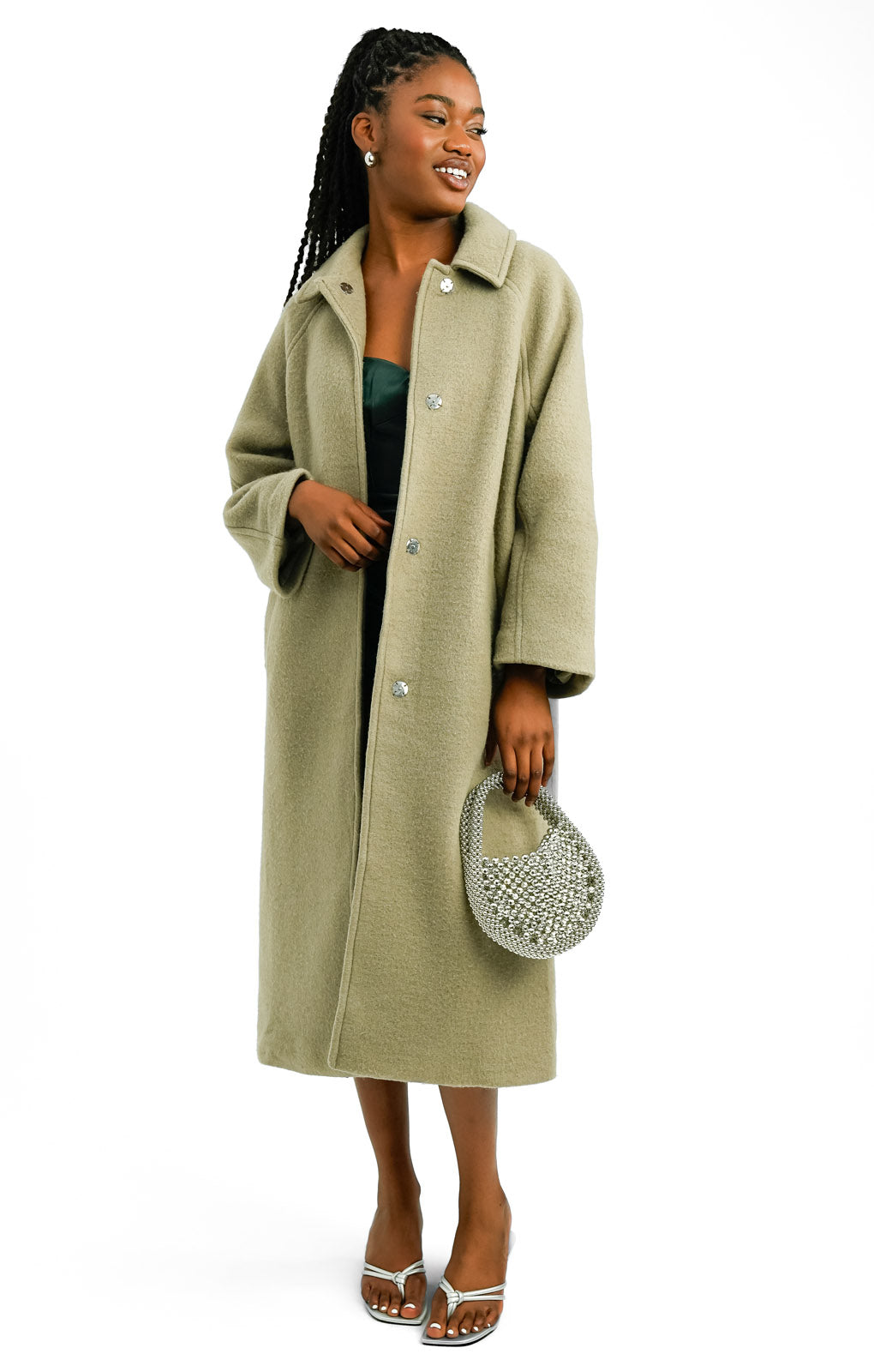 ASOS DESIGN Oversized Boyfriend Coat In Mushroom