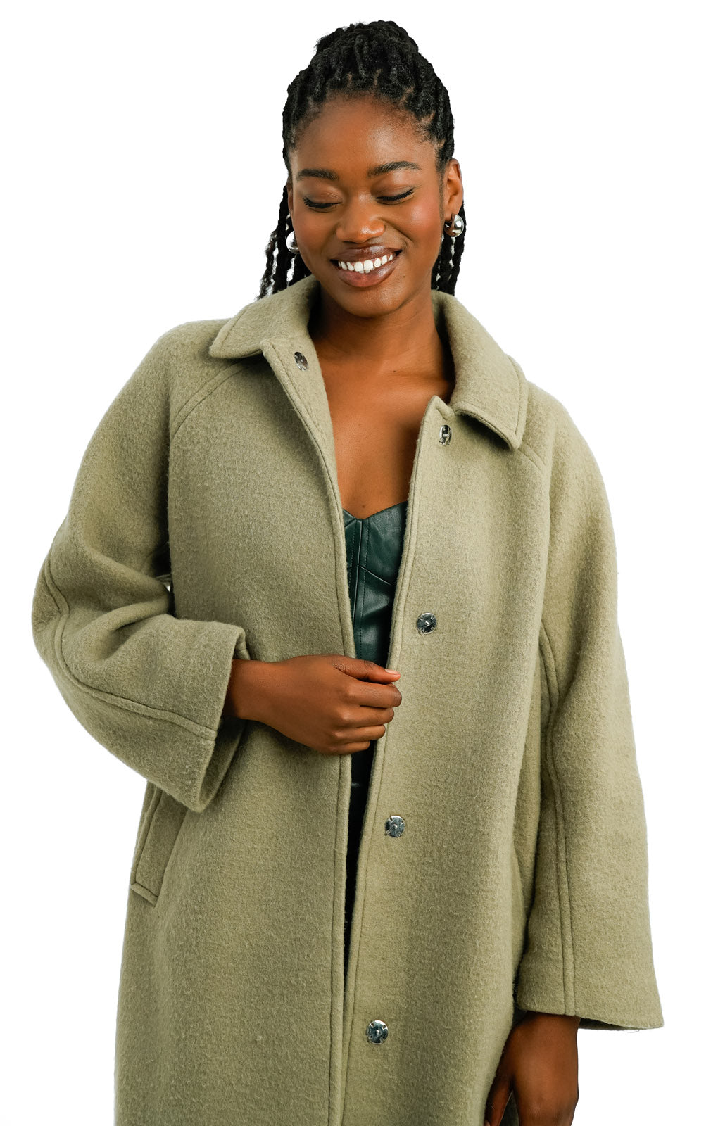 ASOS DESIGN Oversized Boyfriend Coat In Mushroom