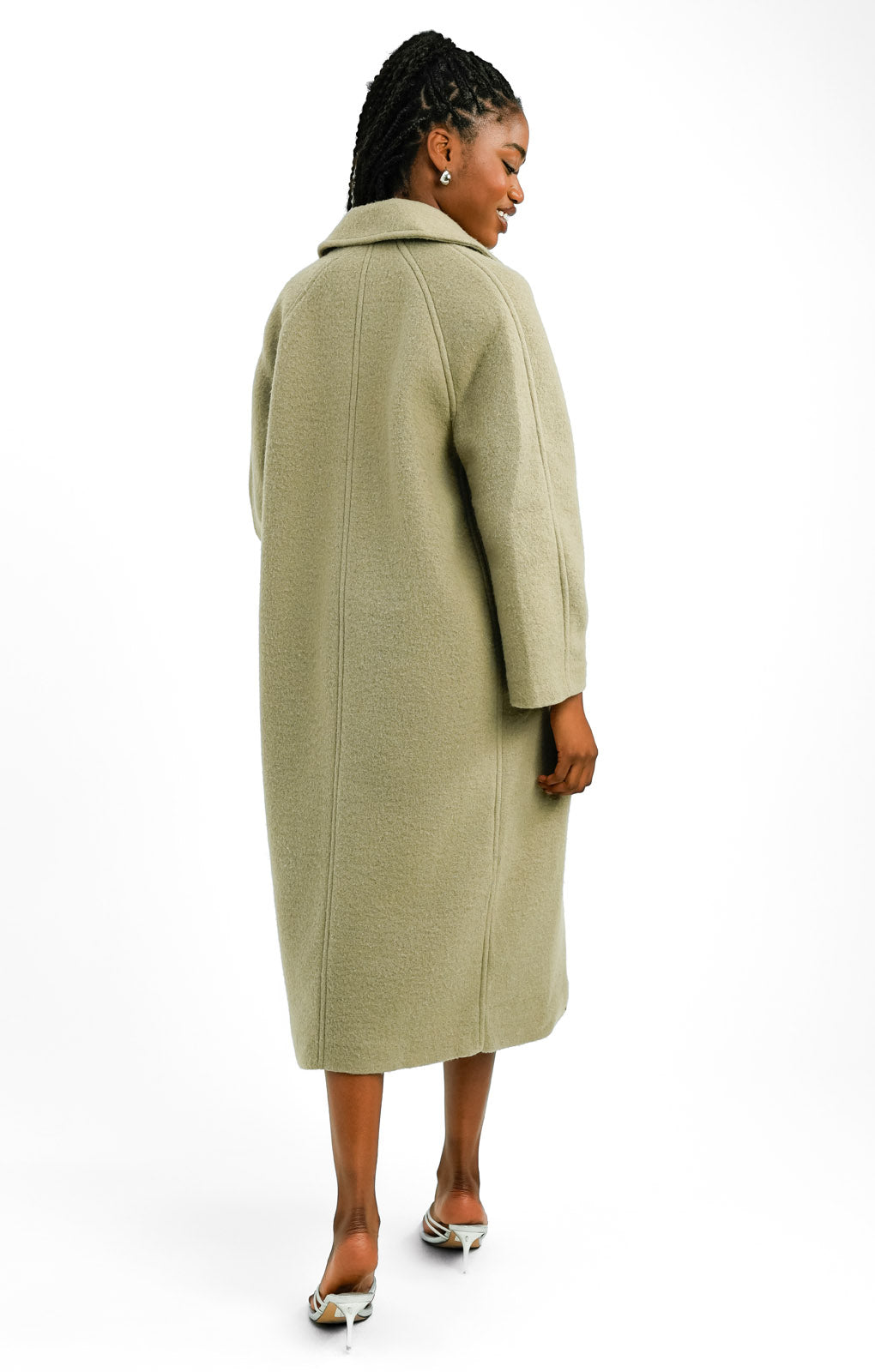 ASOS DESIGN Oversized Boyfriend Coat In Mushroom