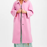 ASOS DESIGN Petite Oversized Boyfriend Coat In Pink