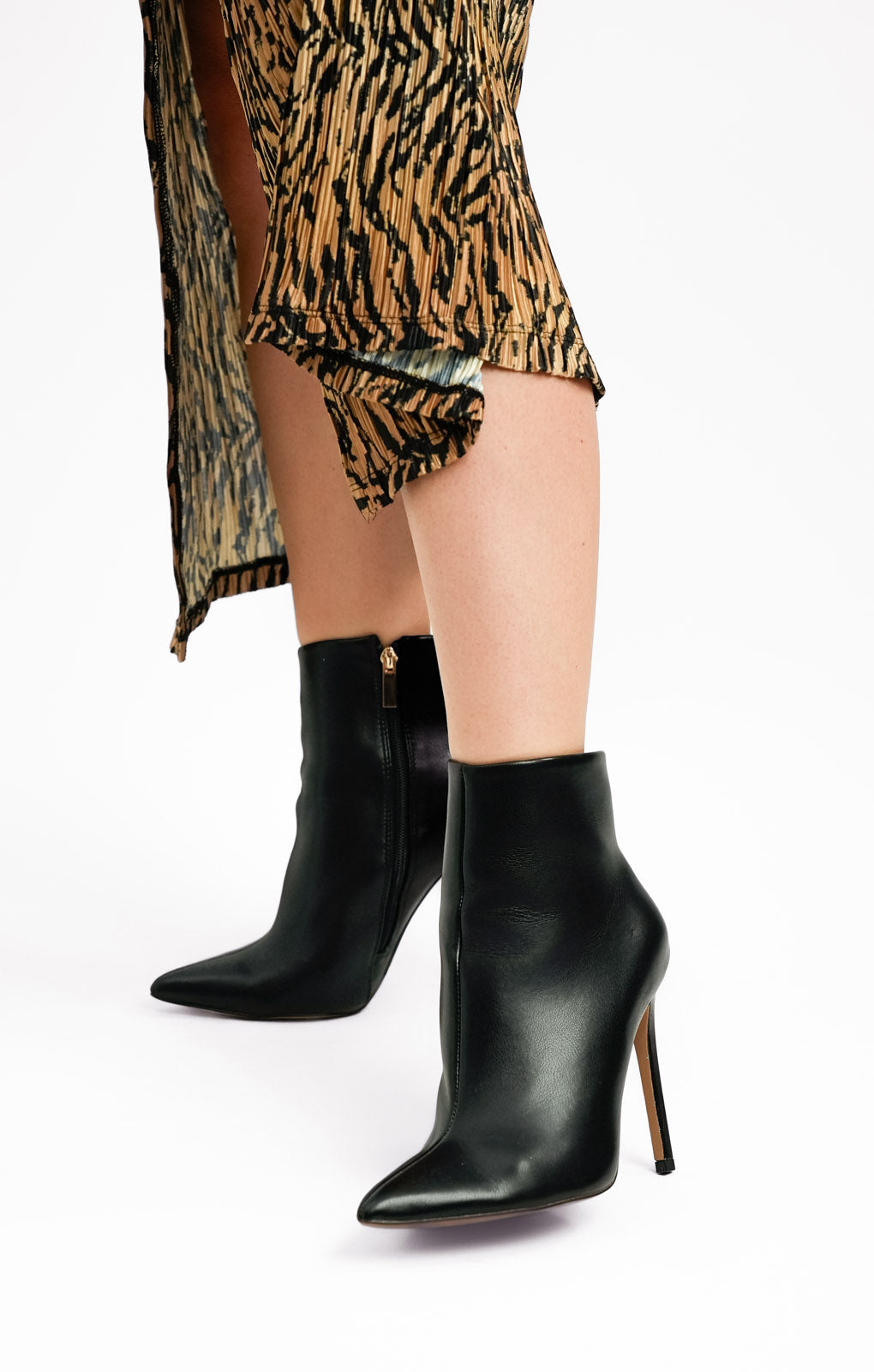 ASOS DESIGN Wide Fit Emerald High Heeled Sock Boots In Black