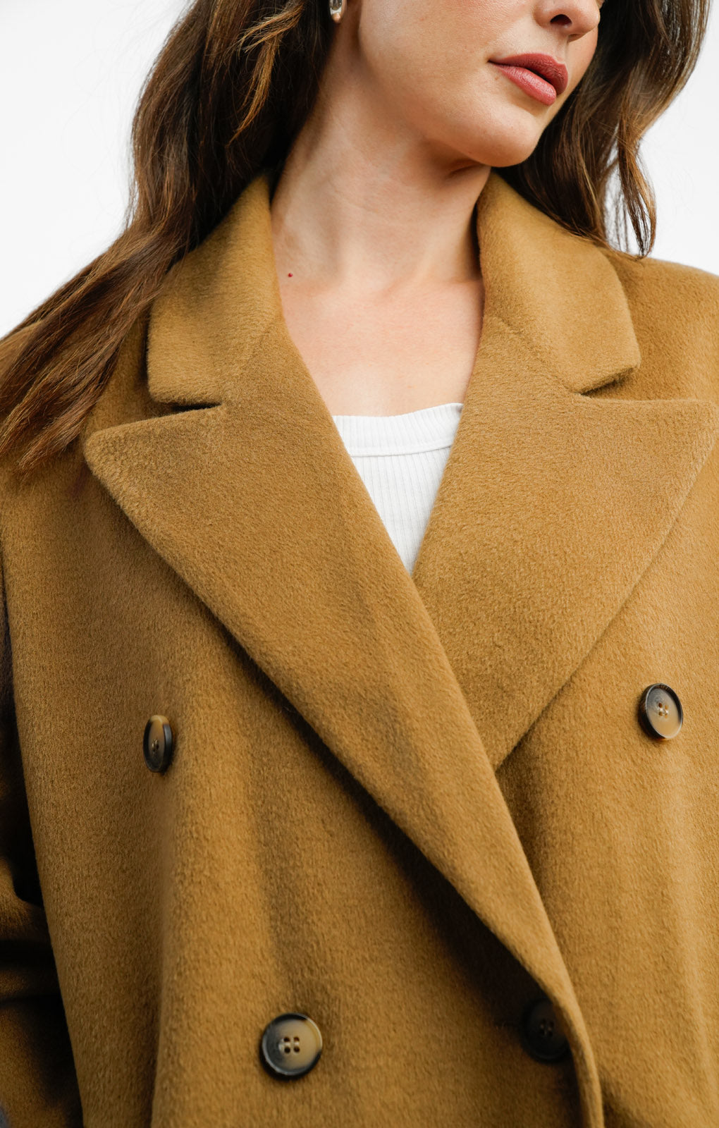 Topshop Smart Oversized Longline Coat In Camel