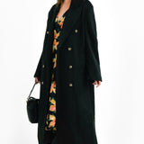 Topshop Tall Smart Oversized Coat In Black