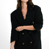 Topshop Tall Smart Oversized Coat In Black