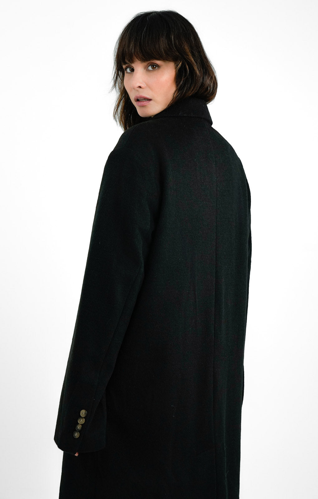 Topshop Tall Smart Oversized Coat In Black