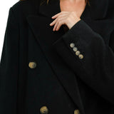 Topshop Tall Smart Oversized Coat In Black