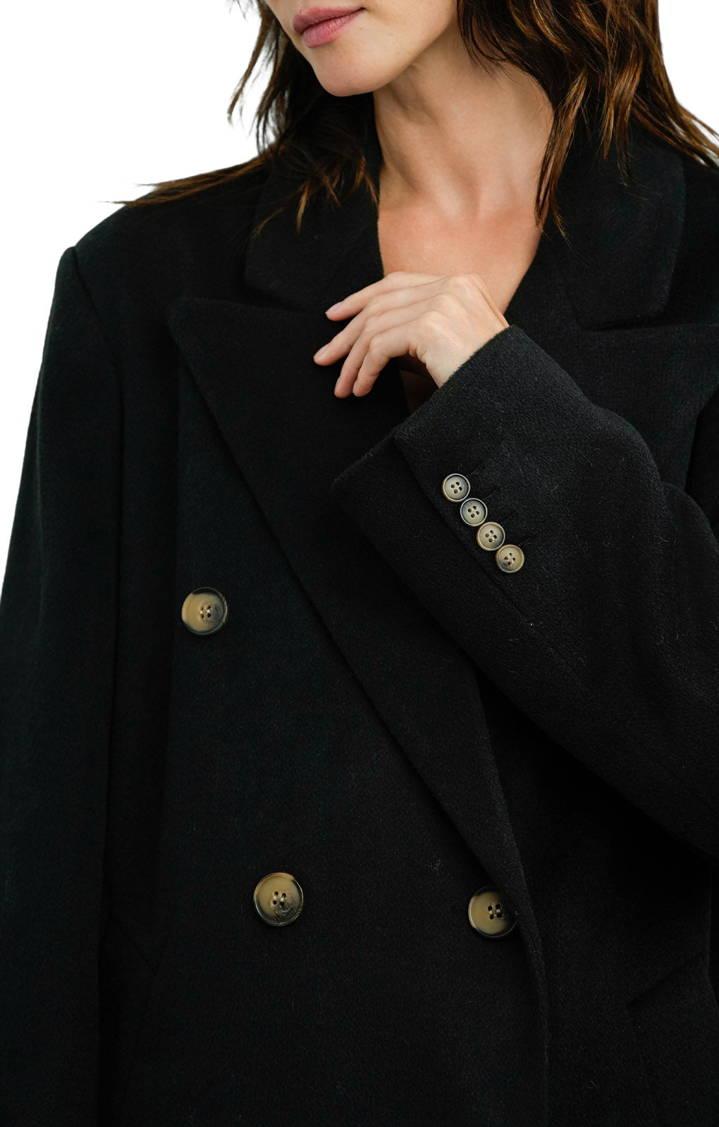Topshop Tall Smart Oversized Coat In Black