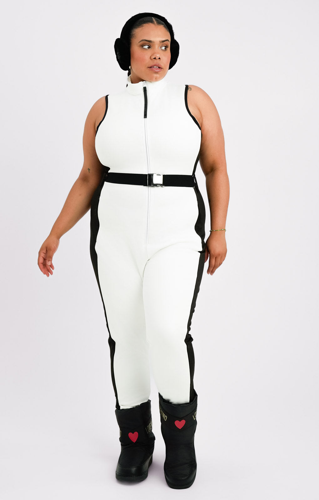 ASOS 4505 Curve Ski Suit All In One With Mono Contrast Detail
