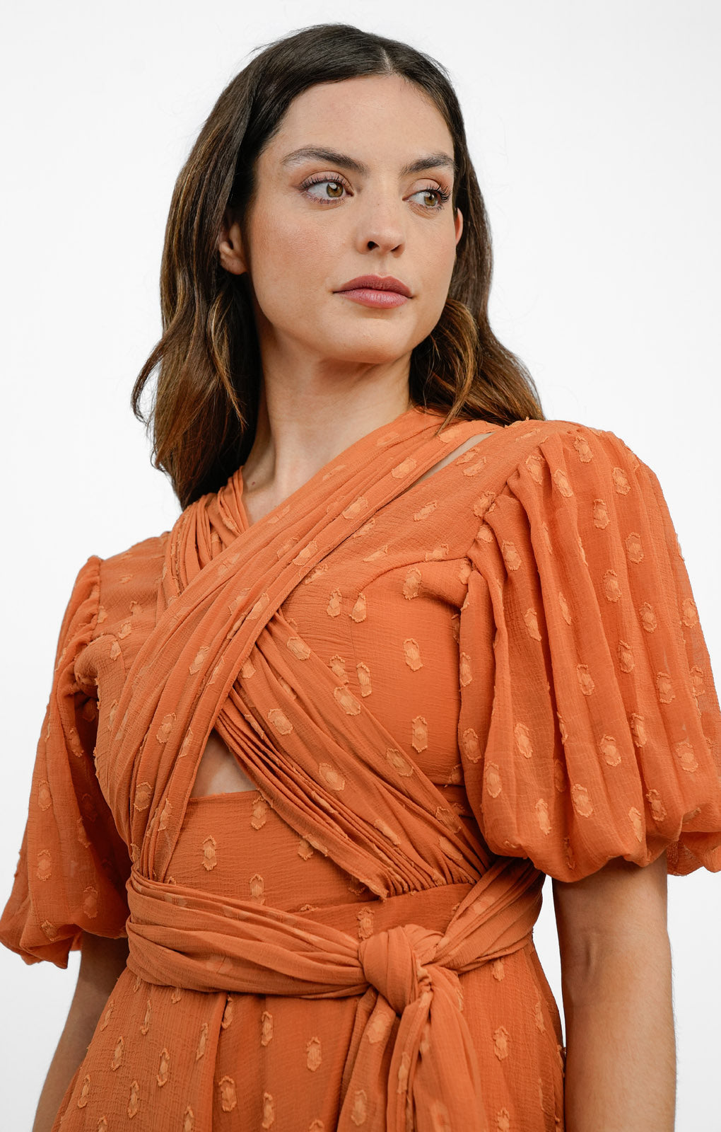 ASOS DESIGN Wrap Bodice Flippy Playsuit In Rust
