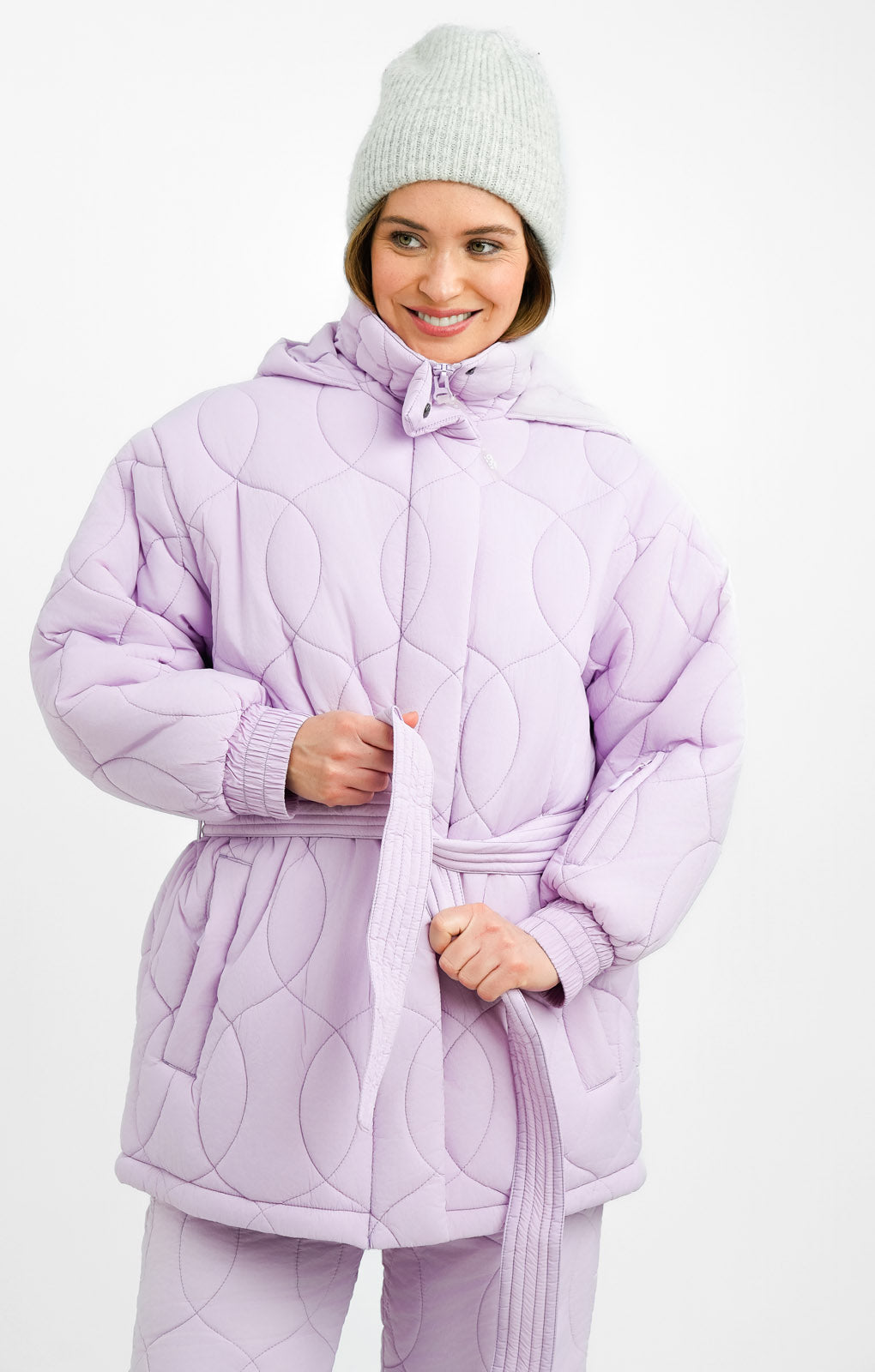 ASOS 4505 Petite Ski Quilted Belted Jacket