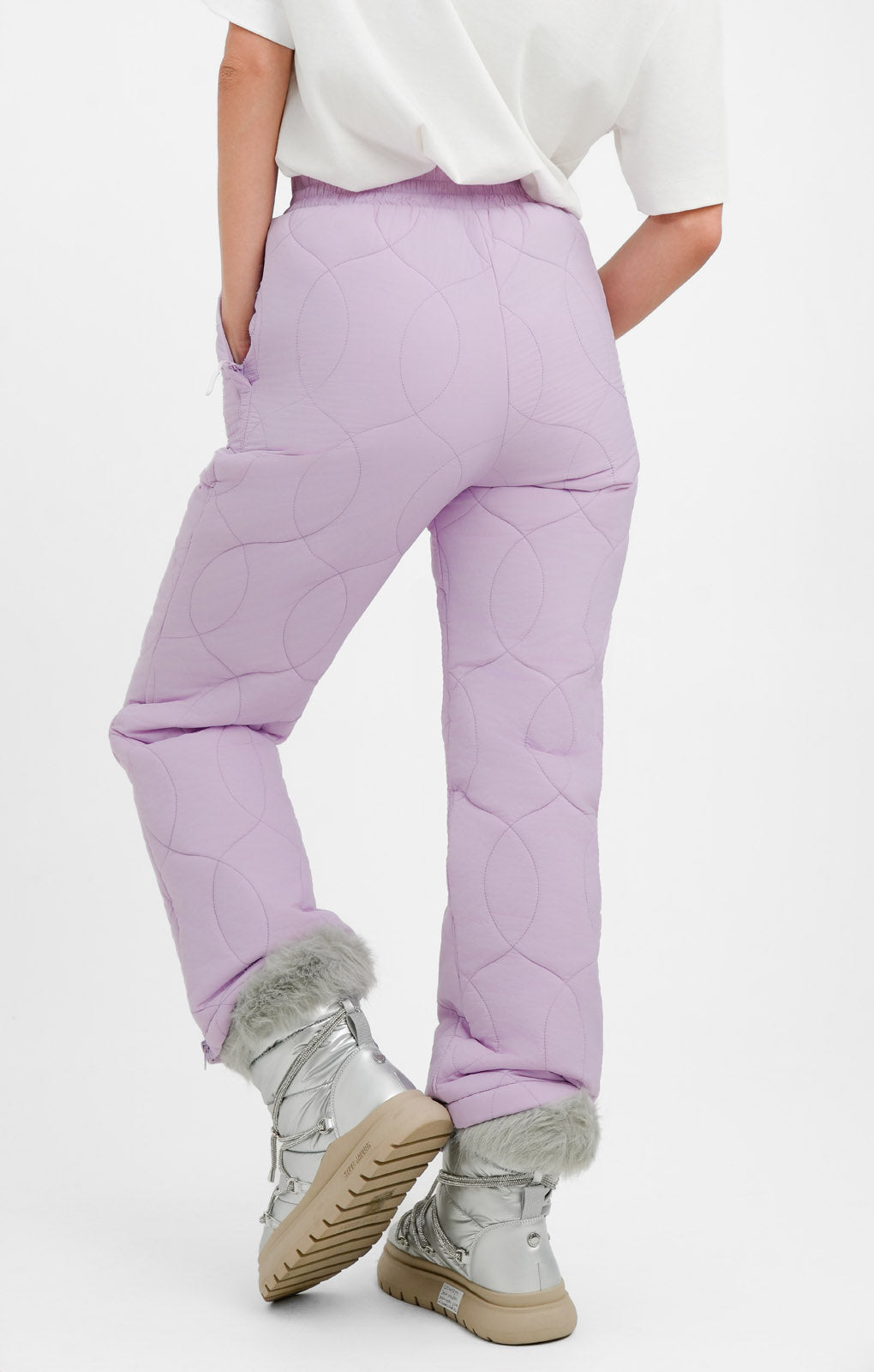 ASOS 4505 Ski Quilted Jogger Sallopette In Pink