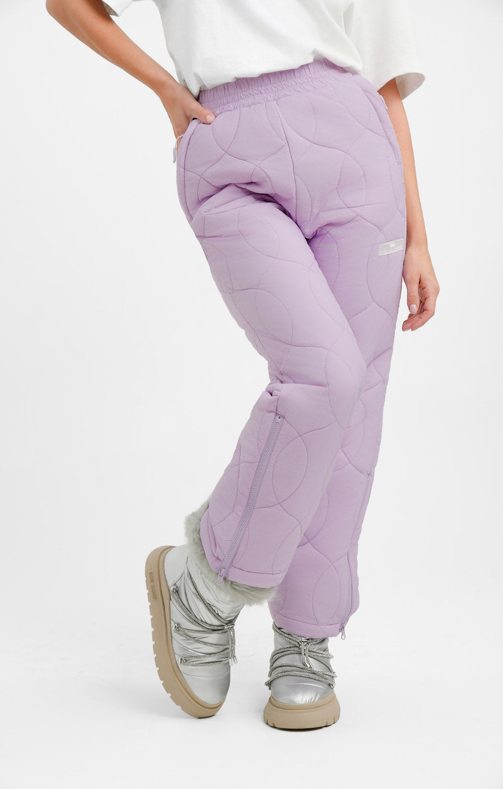 ASOS 4505 Ski Quilted Jogger Sallopette In Pink