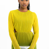 Topshop Ombre Cut Out Mesh Midi Dress In Multi
