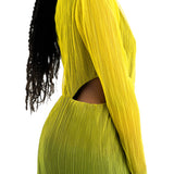 Topshop Ombre Cut Out Mesh Midi Dress In Multi