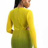 Topshop Ombre Cut Out Mesh Midi Dress In Multi