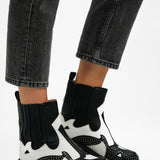 Steve Madden Abide Chunky Western Boots In Black And White