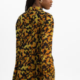 Topshop Tie Side Animal Mini Shirt Dress In Multi