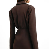 4th & Reckless Tall Exclusive Blazer Dress In Chocolate