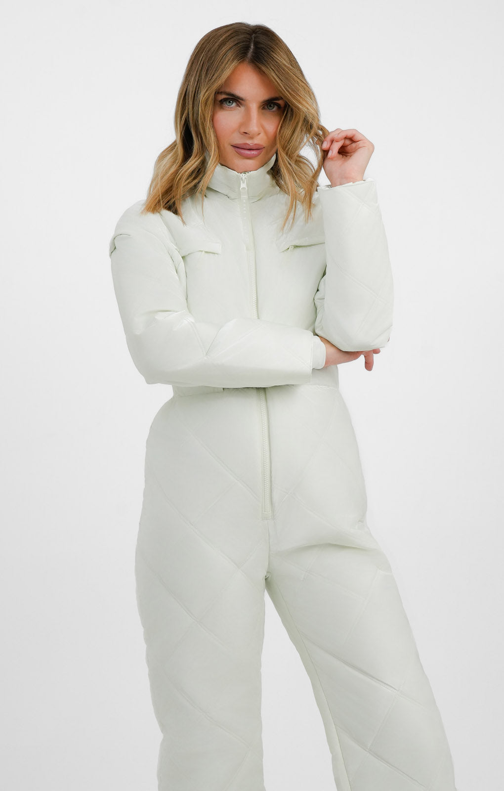 ASOS 4505 Ski Suit In Iridescent Shine With Detachable Sleeves