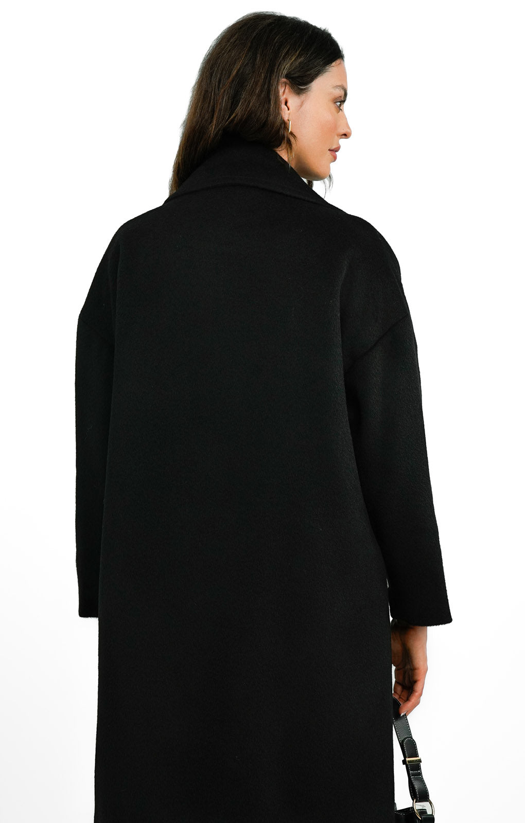 Gianni Feraud Stella Oversized Slouchy Coat In Black