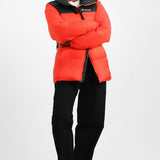 Columbia Puffect Puffer Jacket In Black And Red