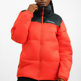 Columbia Puffect Puffer Jacket In Black And Red