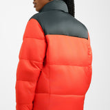 Columbia Puffect Puffer Jacket In Black And Red