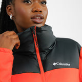 Columbia Puffect Puffer Jacket In Black And Red