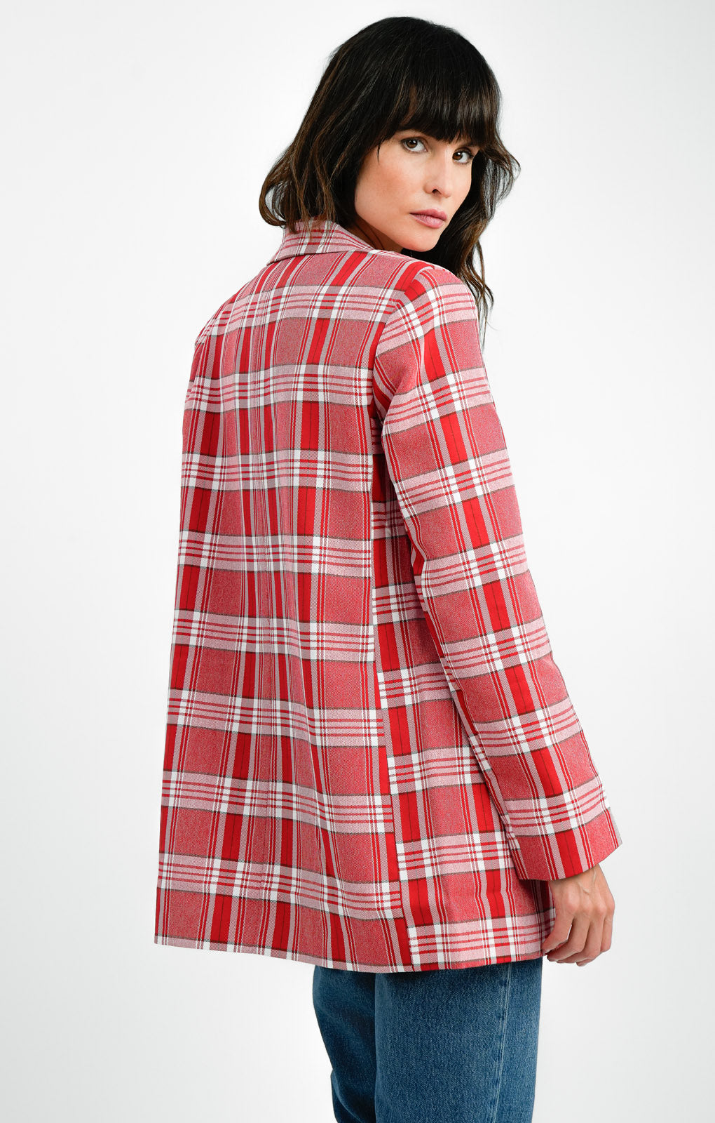 ASOS DESIGN Tall Mix & Match Slim Boy Suit Blazer In Red Check