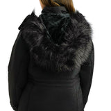 Topshop Petite Sno Ski Parka Coat With Fur Hood In Black