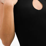 Topshop Cross Over Front Keyhole Jersey Midi Dress In Black