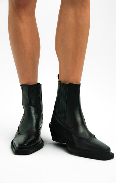 Wide fit western ankle boots hotsell