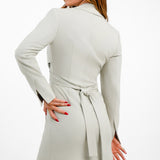 Topshop Tailored Wrap Blazer Dress In Grey