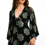 ASOS DESIGN Button Through Metallic Maxi Tea Dress In Black