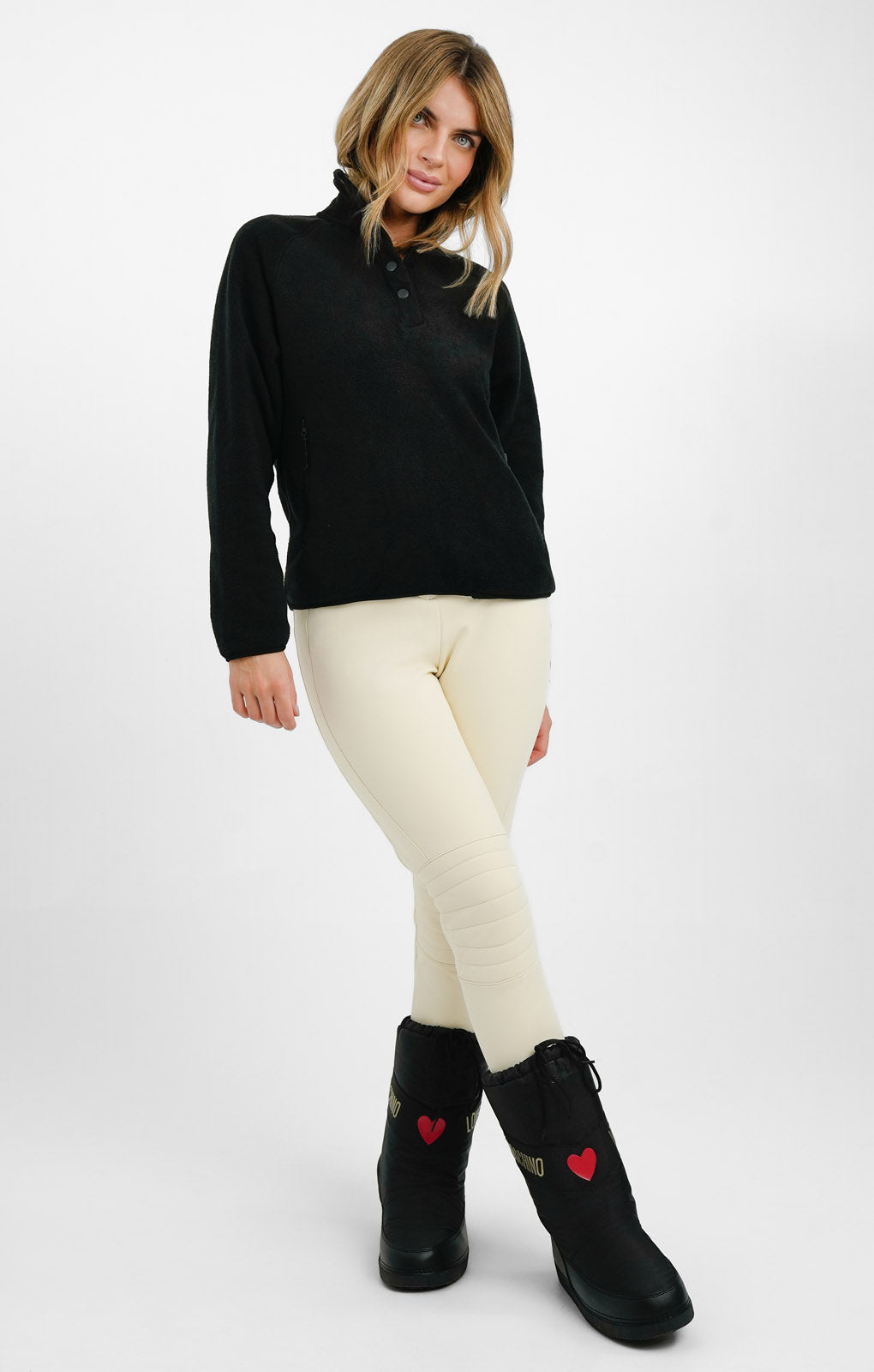 ASOS 4505 Ski Fleece With Poppers In Black