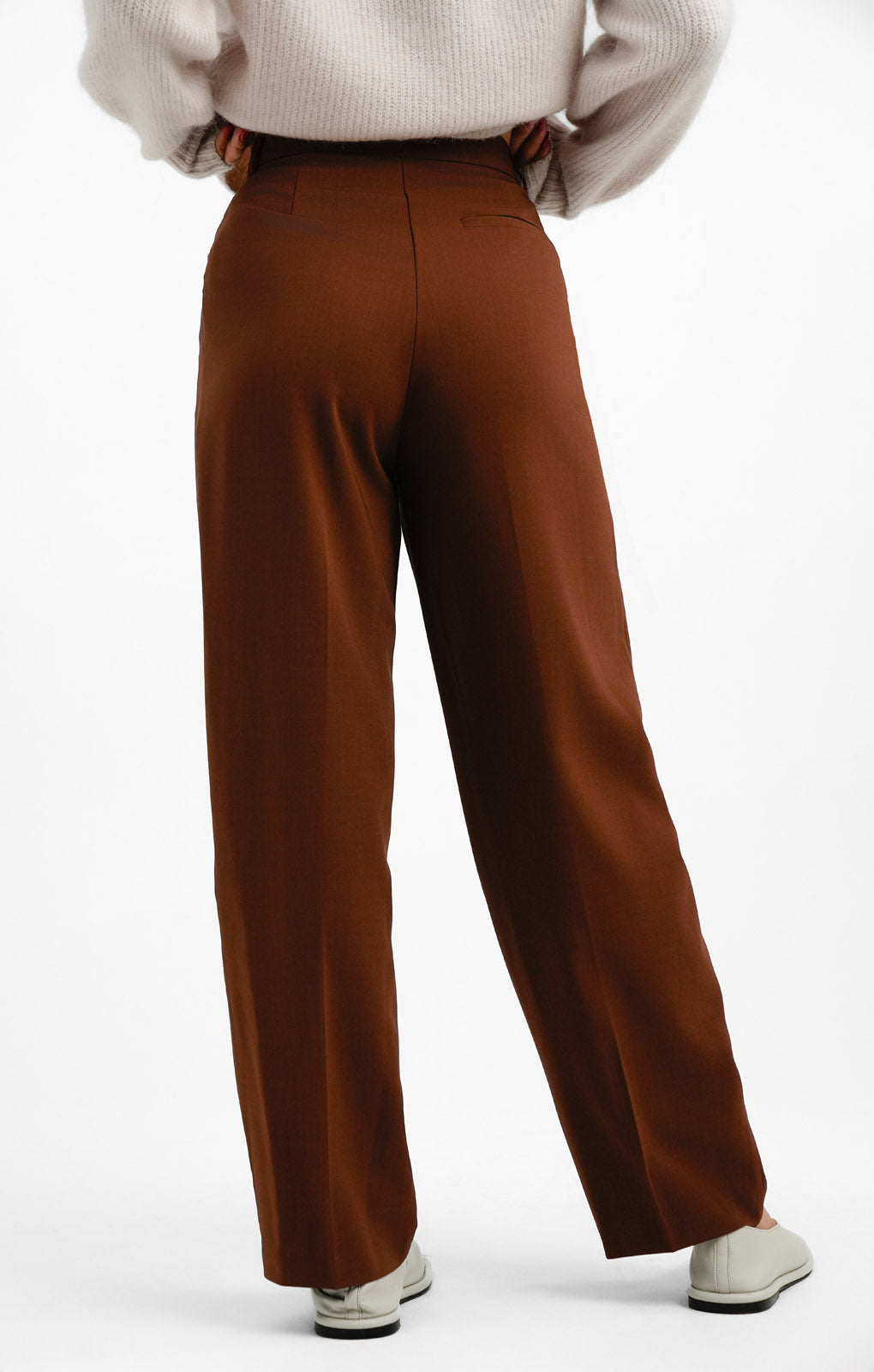 Topshop Button Fly Trouser Suit In Brown